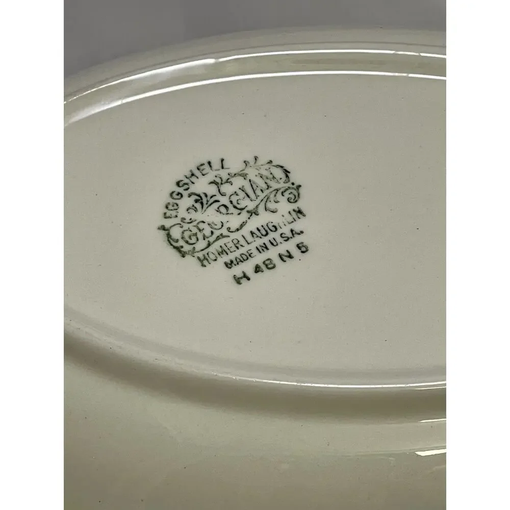 Vintage Homer Laughlin Eggshell Georgian Marilyn Pink Oval Serving Bowl